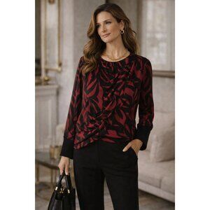 Quiet Luxury Power Draped Top | Rich Mom Boss Energy | Donna Karan | XL